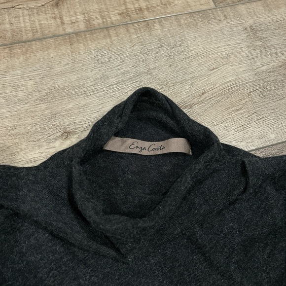 Brand new Enza Costa cashmere twist top in charcoal - Picture 5 of 6